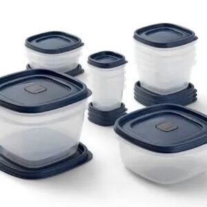 NEW IN BOX Rubbermaid 26-Piece BPA-Free Food Storage Set, Blue Vented Lids